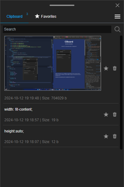 Starting window screenshot